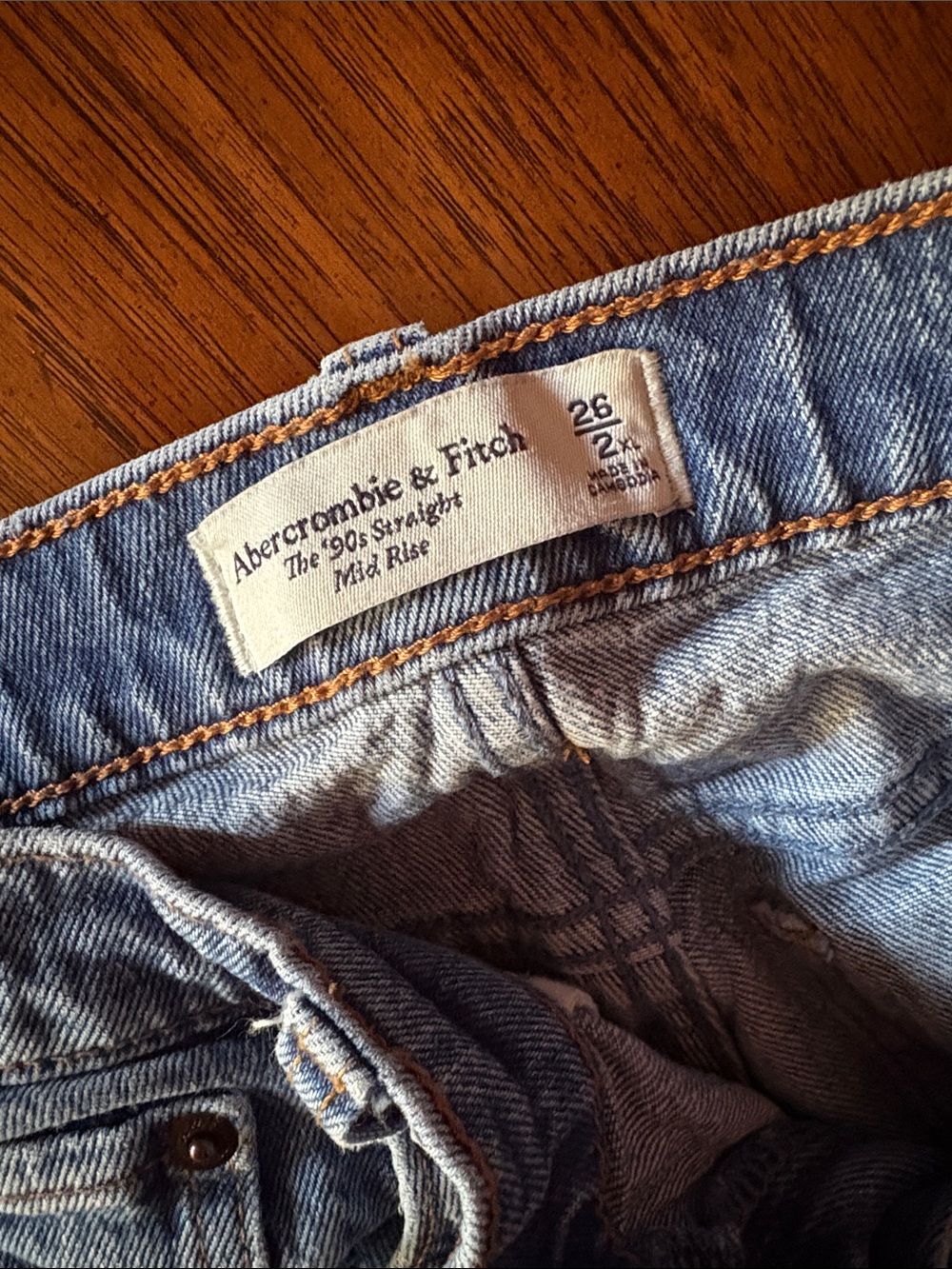 Abercrombie & Fitch Blue Straight Leg Jeans - Picture 5 of 6